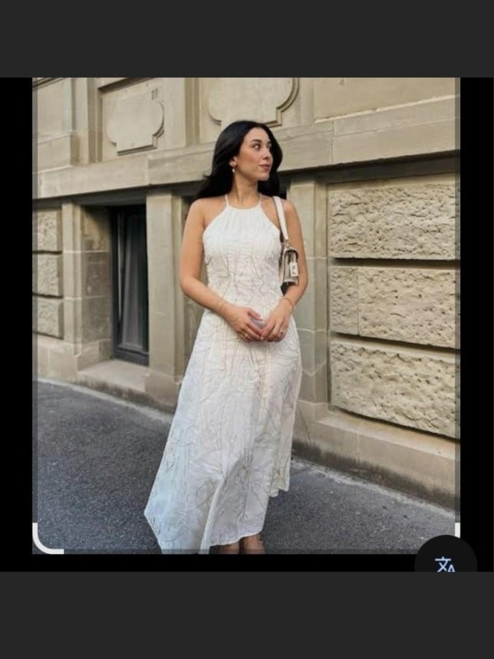 Zara Cream Halter Maxi Dress